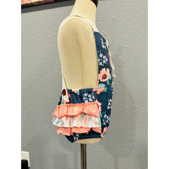 Wellington Designs Navy & Pink Bubble Romper, Sz 2T NWT - Picture 7 of 7